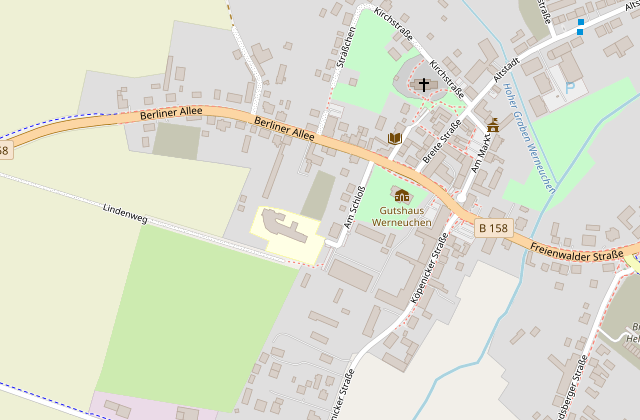 Kartenausschnitt: Standort Motorradhalle Thäle